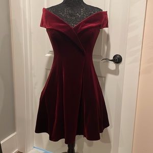 BRAND NEW Xscape Red Velvet Dress